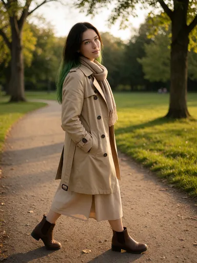 jade lifestyle — 03_park_trench — portrait of Jade, AI-generated