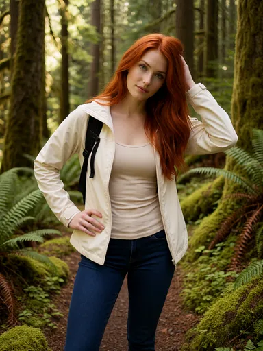 Trailhead Arrival — portrait of Ruby, AI-generated